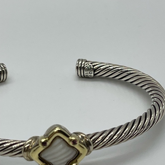 David Yurman Vintage Quatrefoil 5mm bracelet with gold - Picture 4 of 9